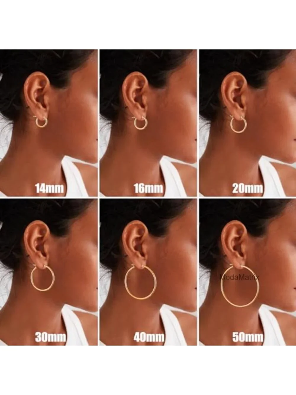 14K Gold Plated Hoop Earrings 925 Sterling Silver Post Hypoallergenic 40mm